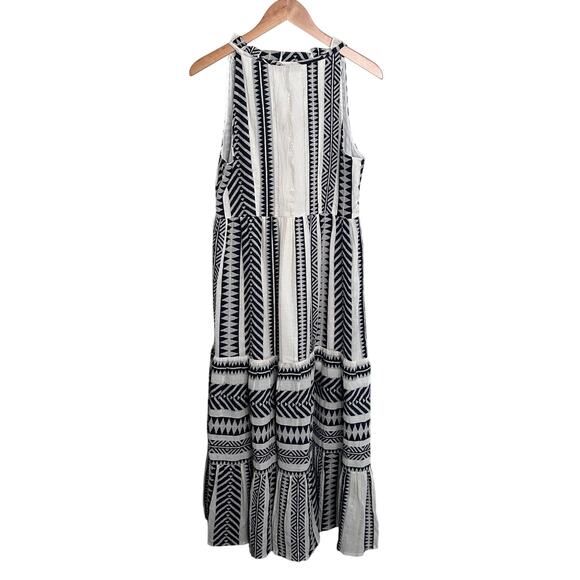 NWT Just Bellina black ivory dress organic cotton size medium - Picture 5 of 8